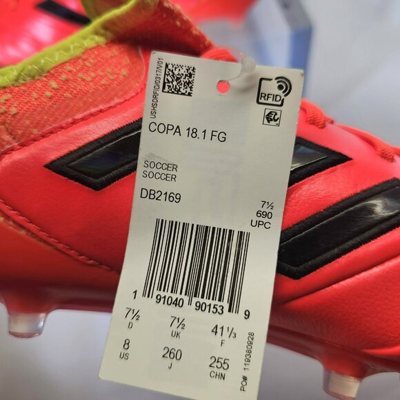 Adidas Men\'s Solar Red/Core Black COPA 18.1 FG Rare FIFA Edition Soccer Cleats main image 10